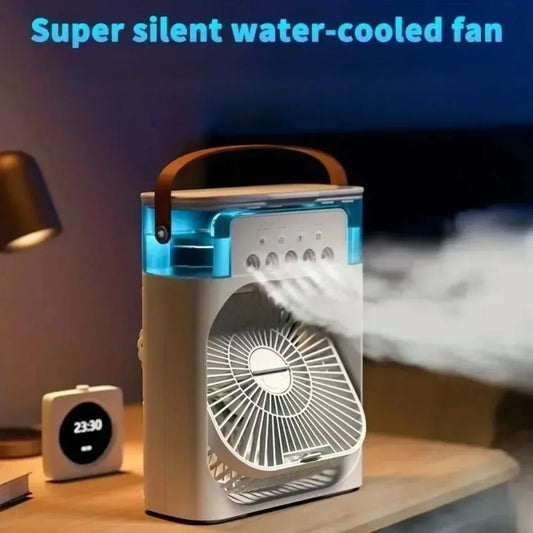 BreezeMist™ Desktop Cooling Fan – Quiet & Portable