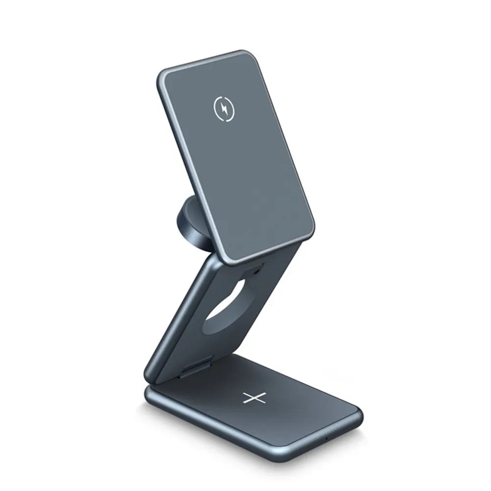 3-in-1 Foldable Wireless Charging Stand – Apple & Samsung