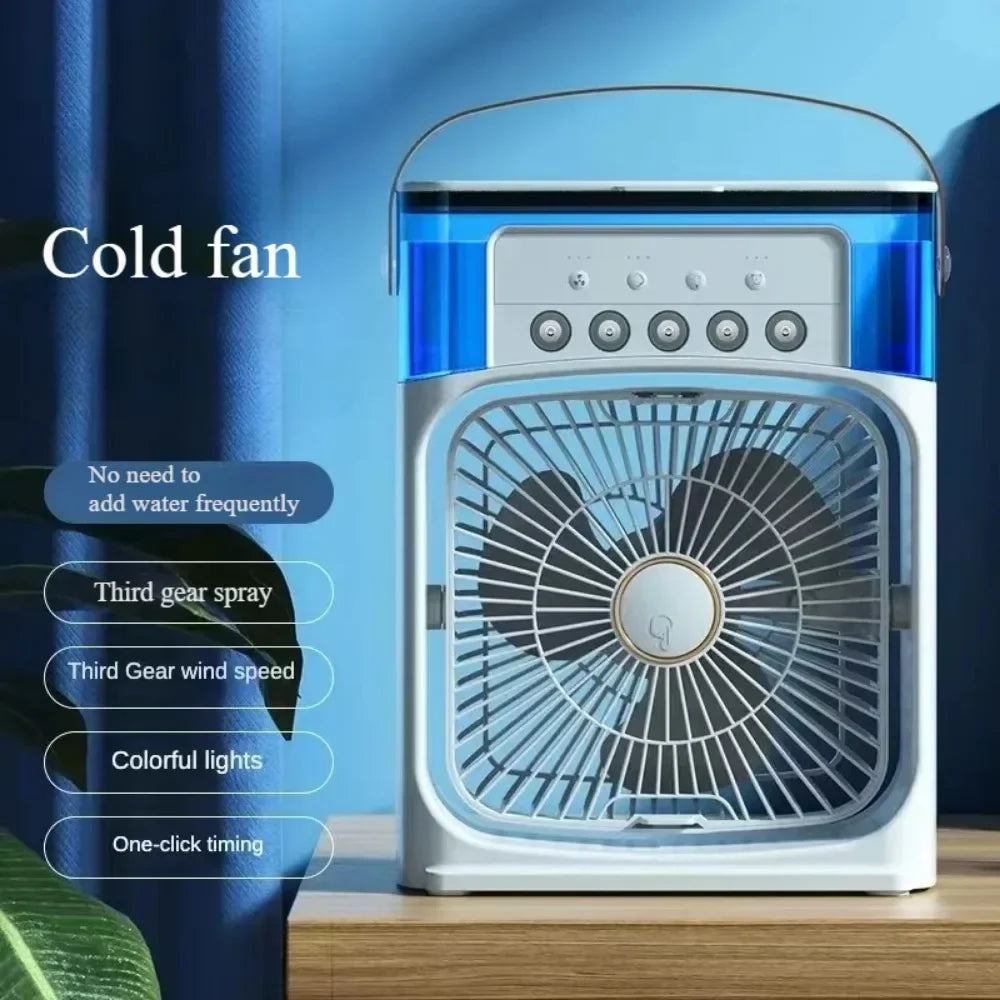 BreezeMist™ Desktop Cooling Fan – Quiet & Portable