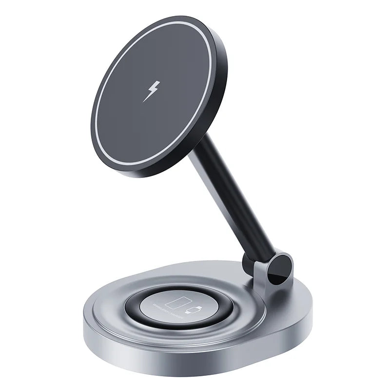 3 In 1 Magnetic Wireless Charger Stand For iPhone 15 14 13 12 Pro Max iWatch AirPods Station Dock MagSafe Fast Charging Station