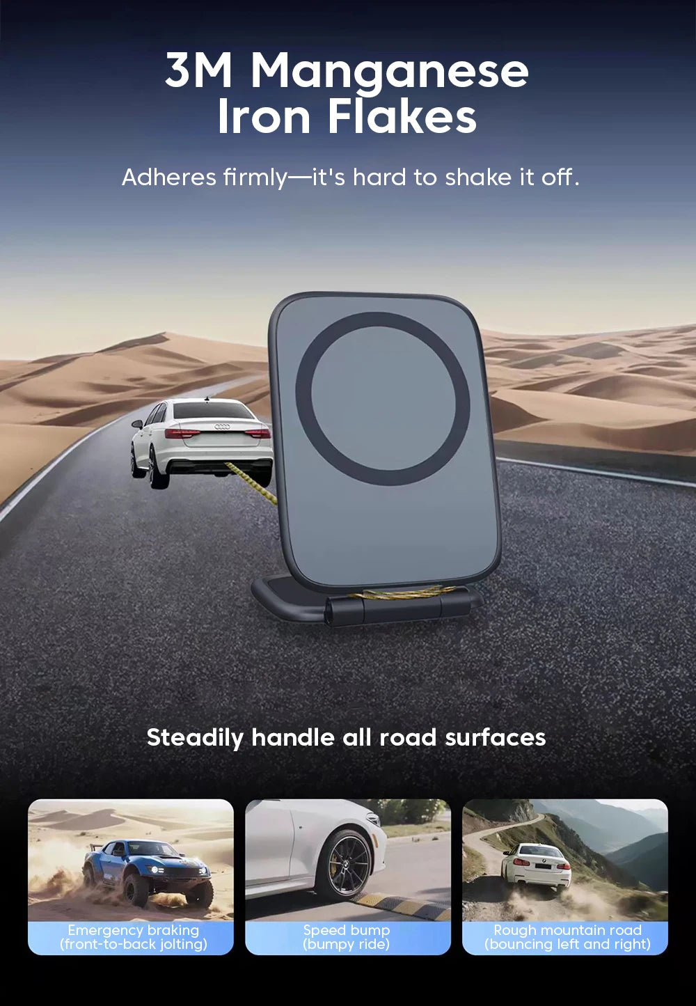 Ultrathin Car Magnetic Mobile Phone Holder Adjustable Foldable Anti-shake Vehicle Navigation Phone Universal Stand Accessories