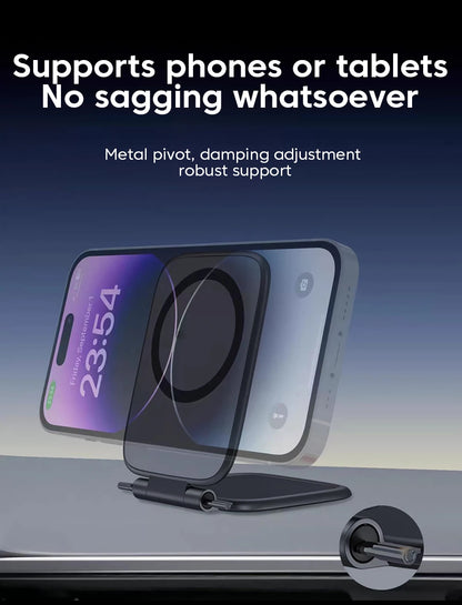 Ultrathin Car Magnetic Mobile Phone Holder Adjustable Foldable Anti-shake Vehicle Navigation Phone Universal Stand Accessories