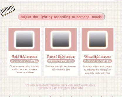 LED Lighted Travel Makeup Bag With Mirror Portable Waterproof Makeup Organizer Cosmetic Case, Birthday Gift For Girls Women