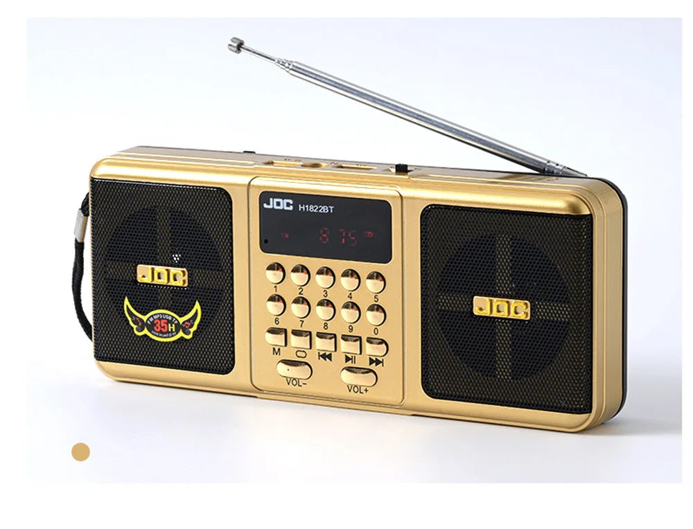 Portable FM Radio Rechargeable Battery Wireless Speaker Support TF USB MP3 Player Bluetooth-compatible Speaker With FM Receiver