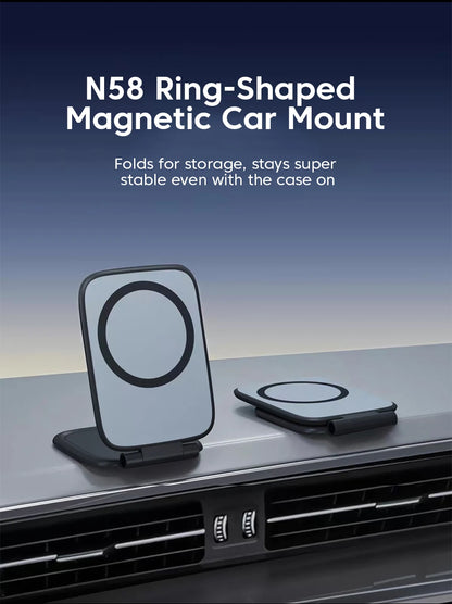 Ultrathin Car Magnetic Mobile Phone Holder Adjustable Foldable Anti-shake Vehicle Navigation Phone Universal Stand Accessories