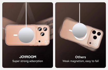 Joyroom Magnetic Case For iPhone 17 Pro Max Case Anti Yellow Transparent Cover For iPhone 17 Pro Max Wireless Charger Thin Cover