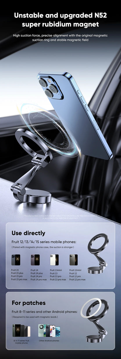 1080 Magsafe Car Phone Holder For Vehicles Mobile Support For The Car Cell Phone Holder in Car For iPhone 17 16 Pro Max Plus
