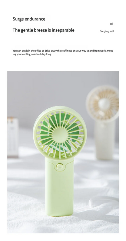 MEET SUN Portable Fan Convenient Creative Small Fan Pocket Hand-held Fan Lightweight AA Battery Handheld Mini Fan Air Coolers