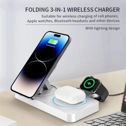 MagCharge™ Foldable 3-in-1 Wireless Charging Station (Apple Devices)