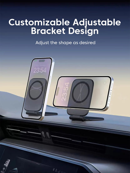 Ultrathin Car Magnetic Mobile Phone Holder Adjustable Foldable Anti-shake Vehicle Navigation Phone Universal Stand Accessories