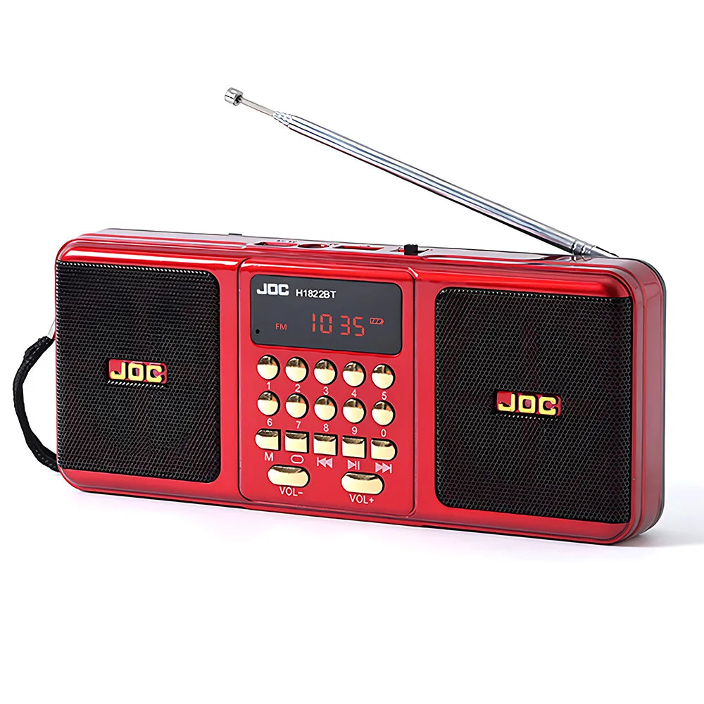 Portable FM Radio Rechargeable Battery Wireless Speaker Support TF USB MP3 Player Bluetooth-compatible Speaker With FM Receiver