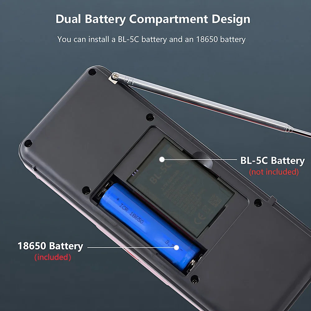 Portable FM Radio Rechargeable Battery Wireless Speaker Support TF USB MP3 Player Bluetooth-compatible Speaker With FM Receiver