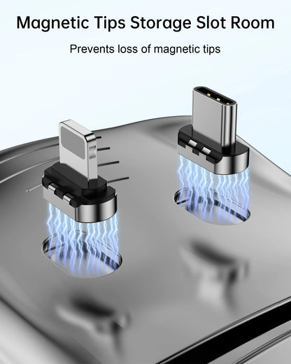 3 in 1 Magnetic Charging Stand 100W Fast Charger Phone Stand with USB-C Lightning Magnetic Charging Cable iPhone Charger airpods