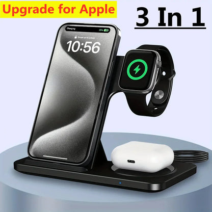 TriDock™ 3-in-1 Charger Stand for iPhone & Apple Watch