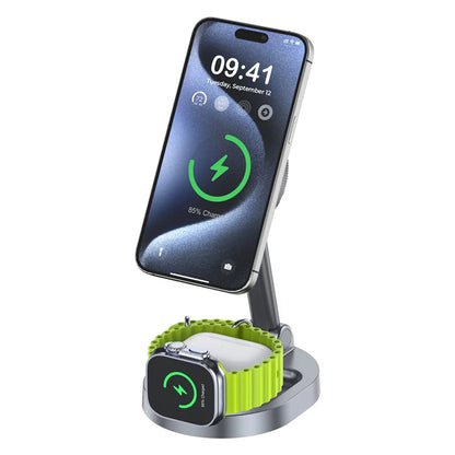 AirCharge™ MagSafe Stand – Fast 3-in-1 Charger with Fan