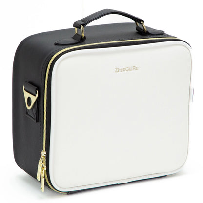 PU Leather Makeup Bag with Mirror 2024 New Leather Multi-Functional Women Cosmetic Case Large Capacity Water-resistant Bag