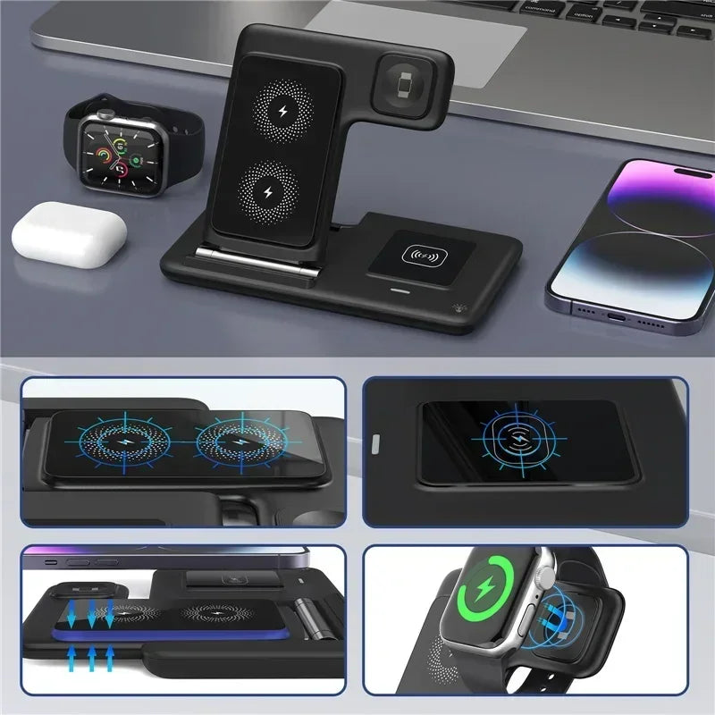 TriDock™ 3-in-1 Charger Stand for iPhone & Apple Watch