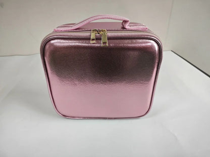 LED Lighted Travel Makeup Bag With Mirror Portable Waterproof Makeup Organizer Cosmetic Case, Birthday Gift For Girls Women