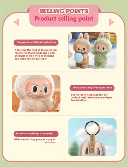 Labubu The Monsters Blind Box Figure Kawaii Cardiac Macaron Collectible Toy Gift 1:1 Authentic Model for Birthday Christmas