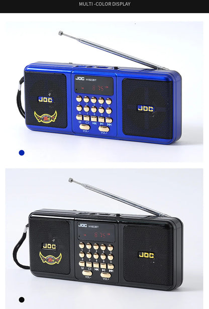 Portable FM Radio Rechargeable Battery Wireless Speaker Support TF USB MP3 Player Bluetooth-compatible Speaker With FM Receiver