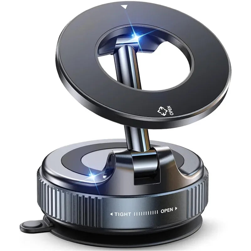 Car Mount Electric Vacuum Magnetic Holder Foldable Strong Suction Stand For Cell Phone For iphone 12 13 14 15 16 Live Streaming