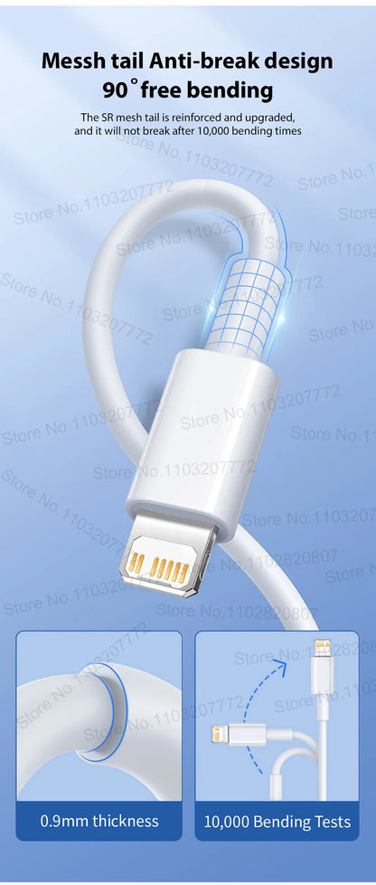 PD 30W USB C Fast Charging For iPhone 13 12 11 14 Pro Max 7 8 Plus Mini XS XR X Quick Charge USB Type C Cable For iPhone Charger