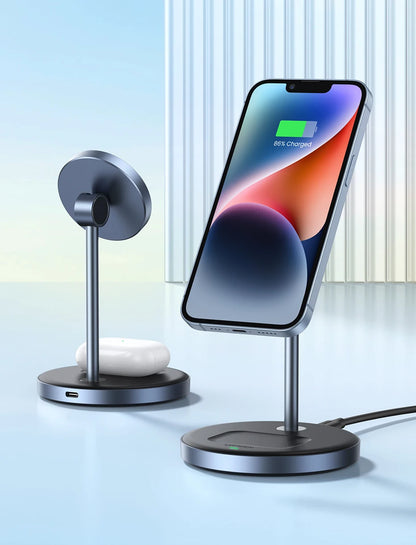 UGREEN Magnetic Wireless Charger Stand 7.5W 2-in-1 Charging Stand For iPhone 16 17 Pro Max/iPhone 14/AirPods Fast Charger