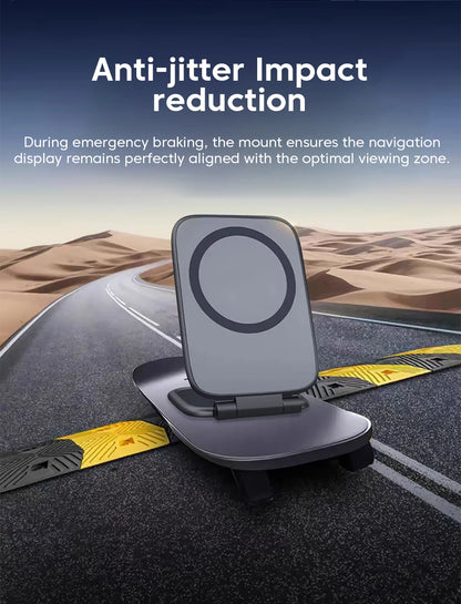 Ultrathin Car Magnetic Mobile Phone Holder Adjustable Foldable Anti-shake Vehicle Navigation Phone Universal Stand Accessories