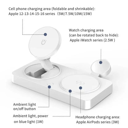 MagCharge™ Foldable 3-in-1 Wireless Charging Station (Apple Devices)