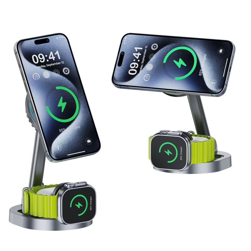 AirCharge™ MagSafe Stand – Fast 3-in-1 Charger with Fan