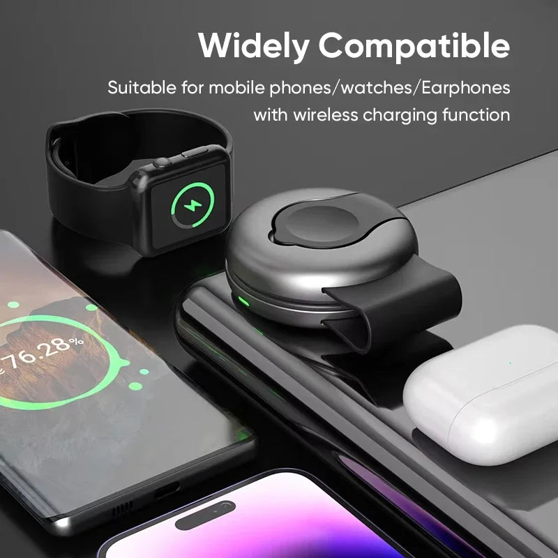 Fast 3-in-1 Wireless Charging Dock – Foldable & Compact