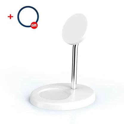 Desktop Magnetic 2 in 1 Wireless Charger Stand For iPhone17 16 15 14 13 12 Pro Max AirPod Pro Fast Phone Charging Station Holder