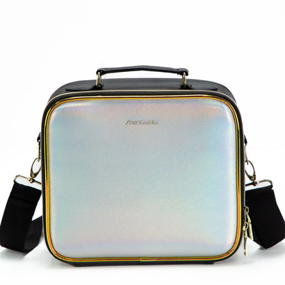 PU Leather Makeup Bag with Mirror 2024 New Leather Multi-Functional Women Cosmetic Case Large Capacity Water-resistant Bag