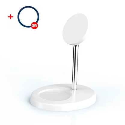 Desktop Magnetic 2 in 1 Wireless Charger Stand For iPhone17 16 15 14 13 12 Pro Max AirPod Pro Fast Phone Charging Station Holder